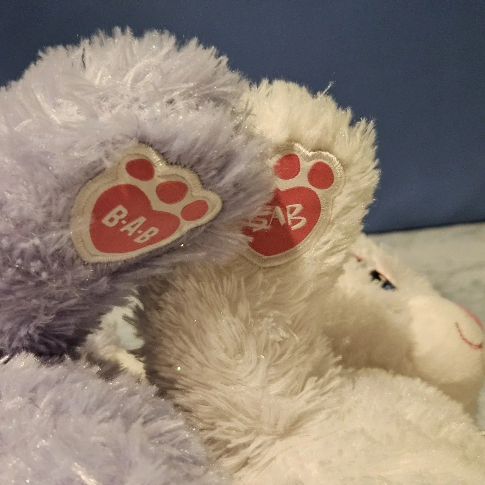 Disney Frozen Anna Elsa Build A Bear Plush Teddy Bear Pair BABW